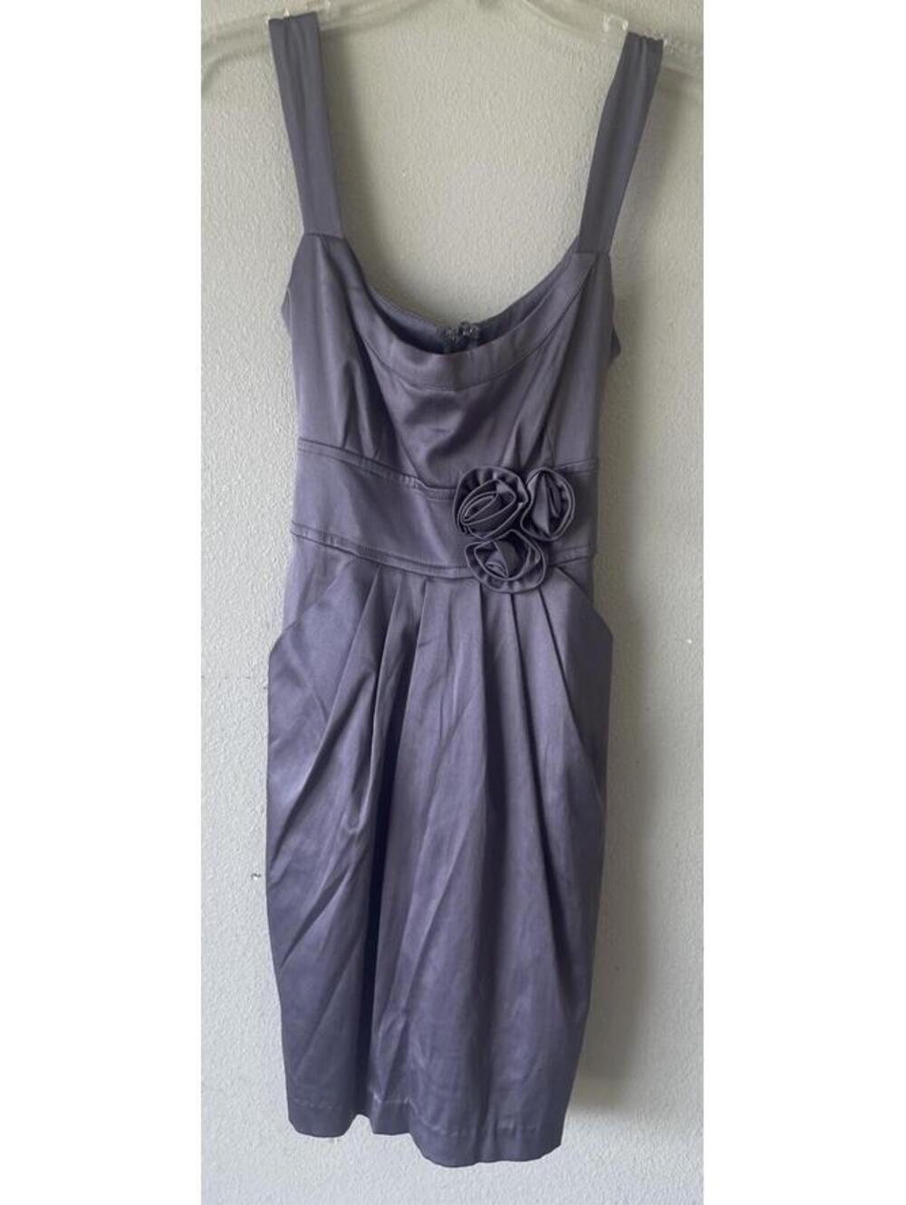 Wishes Wishes Wishes Juniors Size 5 Grey Sleeveless Satin Cocktail Dress
